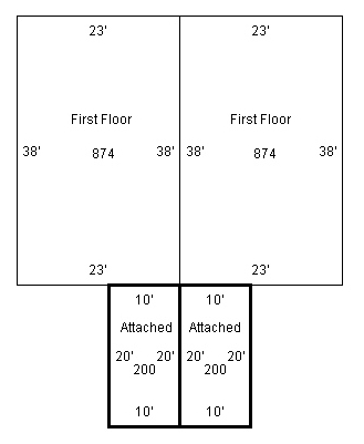 Building Layout with attached garage - Parkwood Duplexes