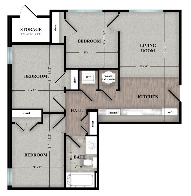 Floorplan - Landings at Notre Dame Family / Grad Housing