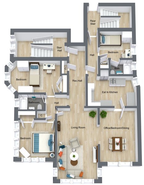 3bd2ba living & Dining rm #626 - 612-626 Sheridan Rd