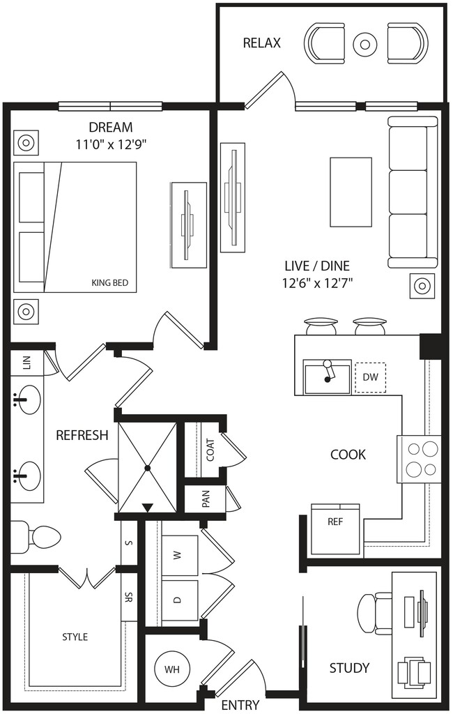 Floorplan - Rye Bunker Hill Apartments
