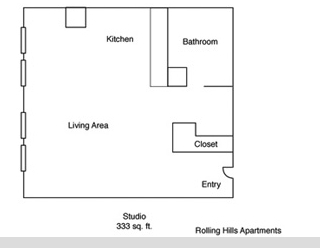 Studio - Rolling Hills Apartments