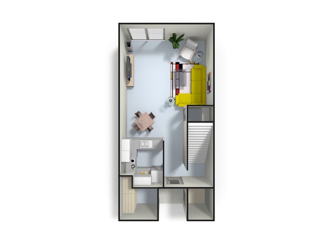 2 BR 1.5 Bath 3D - Plaza Terrace Apartments