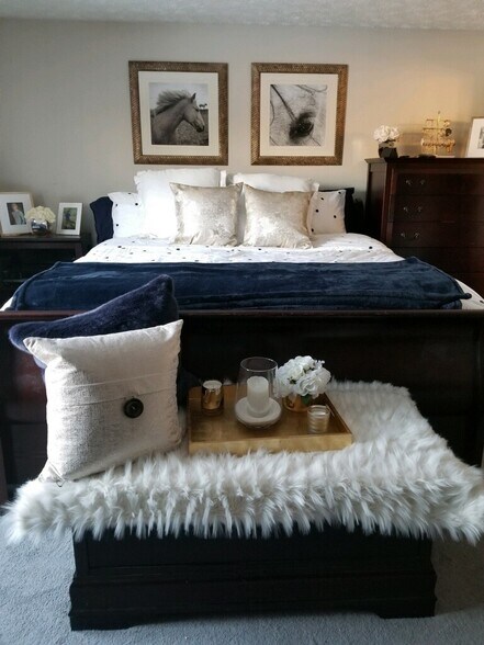 Master bedroom. - 210 Heritage Ln