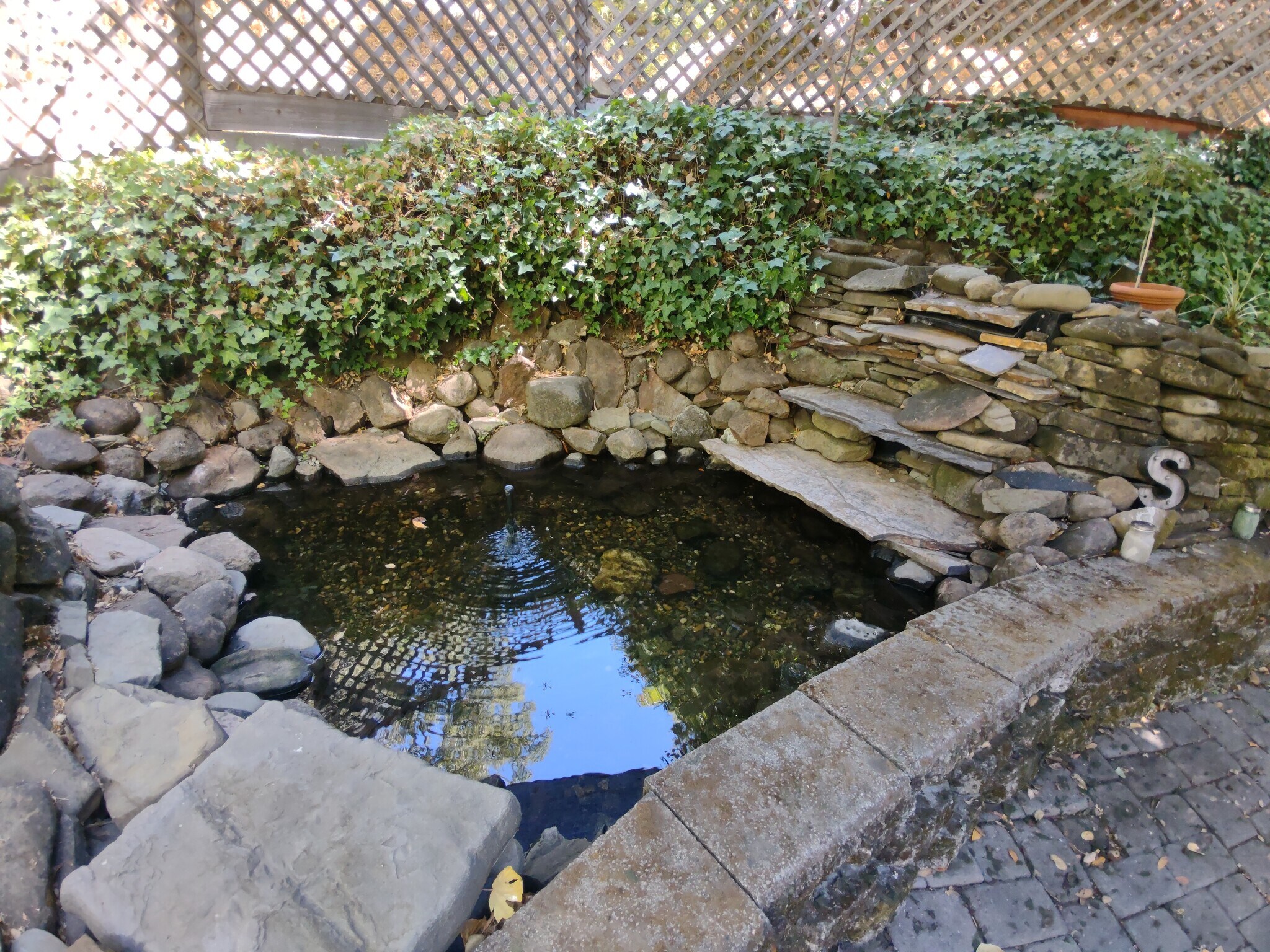 Garden pond with a fall - 12061 Pleasant Way