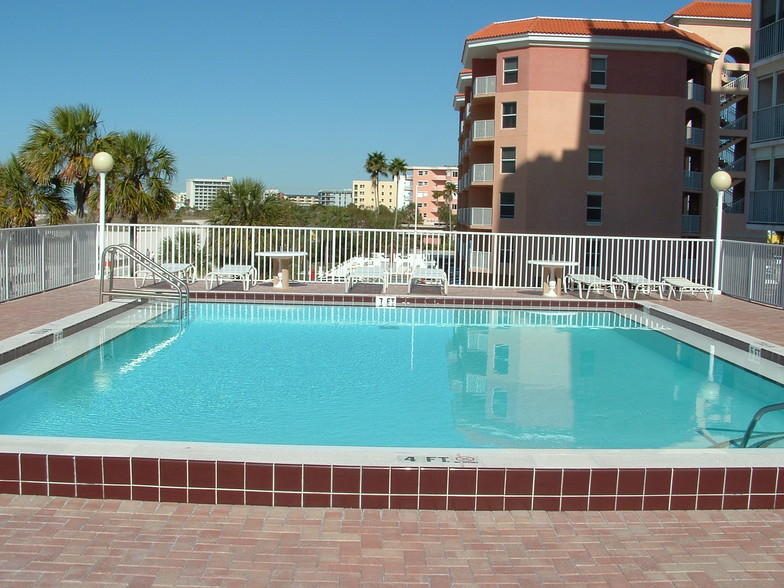 Heated pool looking north - 11000 Gulf Blvd