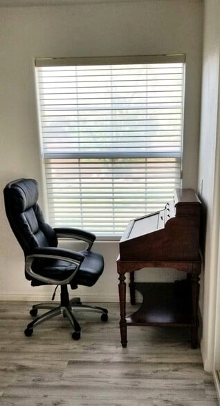 11. Desk & swivel chair (with Hunter Douglas privacy blinds) - 137 E 755 S