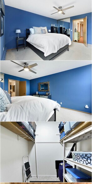 Bedroom walls are light blue - 4530 Park Commons Dr