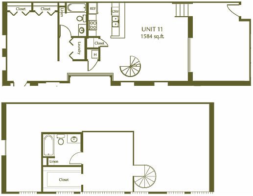 2 Bedroom / 2 Bath / 1584 Sq.Ft. - Eleventh Street Lofts