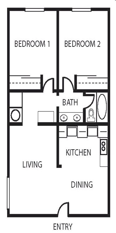 2BR/1BA - Arcadia Palms