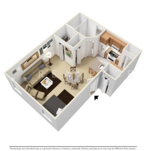 Studio 450SqFt - Eagle’s Point Apartment Homes