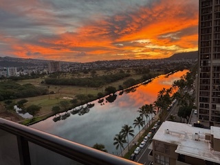 Sunrise view from living/dining area - 444 Nahua St