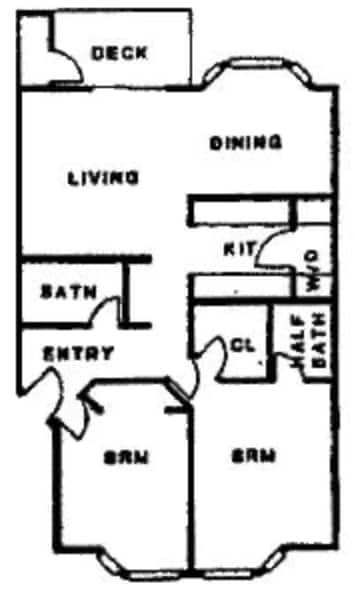 2BR/1.5BA - Canterbury Court Apartments