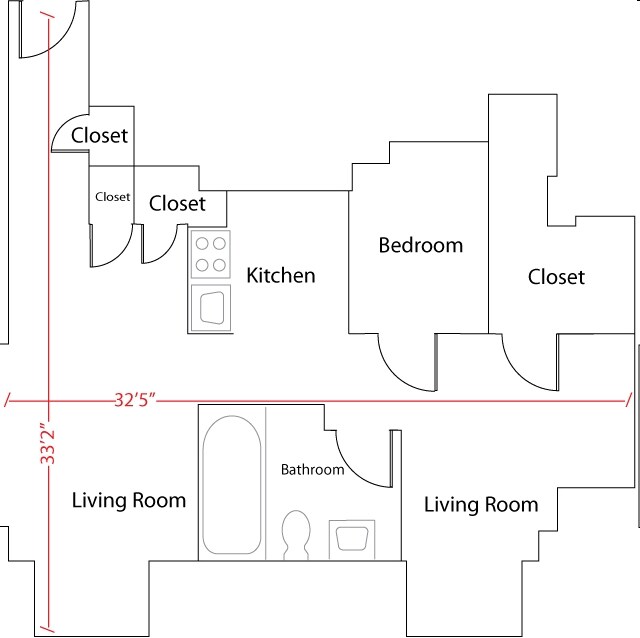 1BR/1BA - The Dakota
