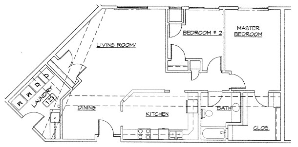 2BR/1BA - Central Square Apartments