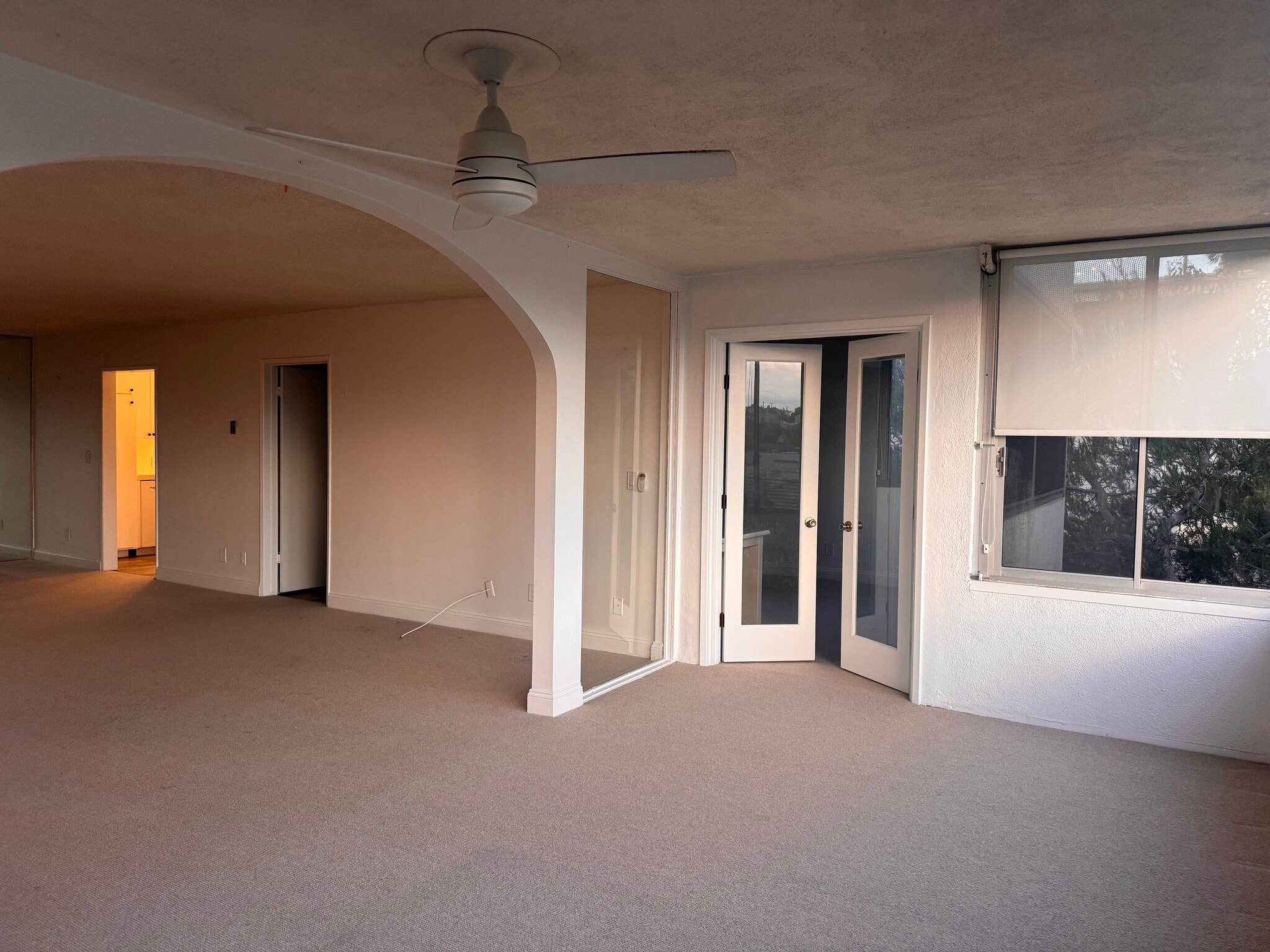 Glass doors into 3rd bedroom/office have shades - 8701 Delgany Ave