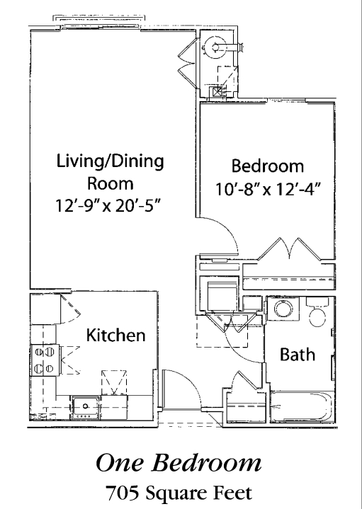 1BR/1BA - Park Place