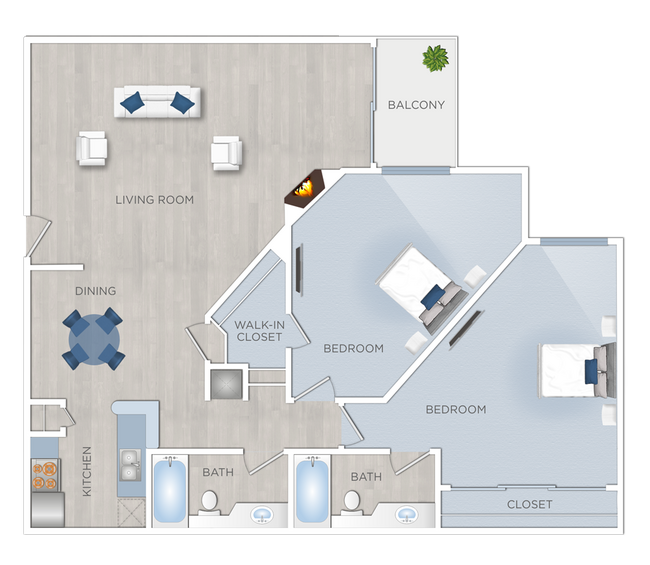 Floorplan - Chelsea Court Apartments