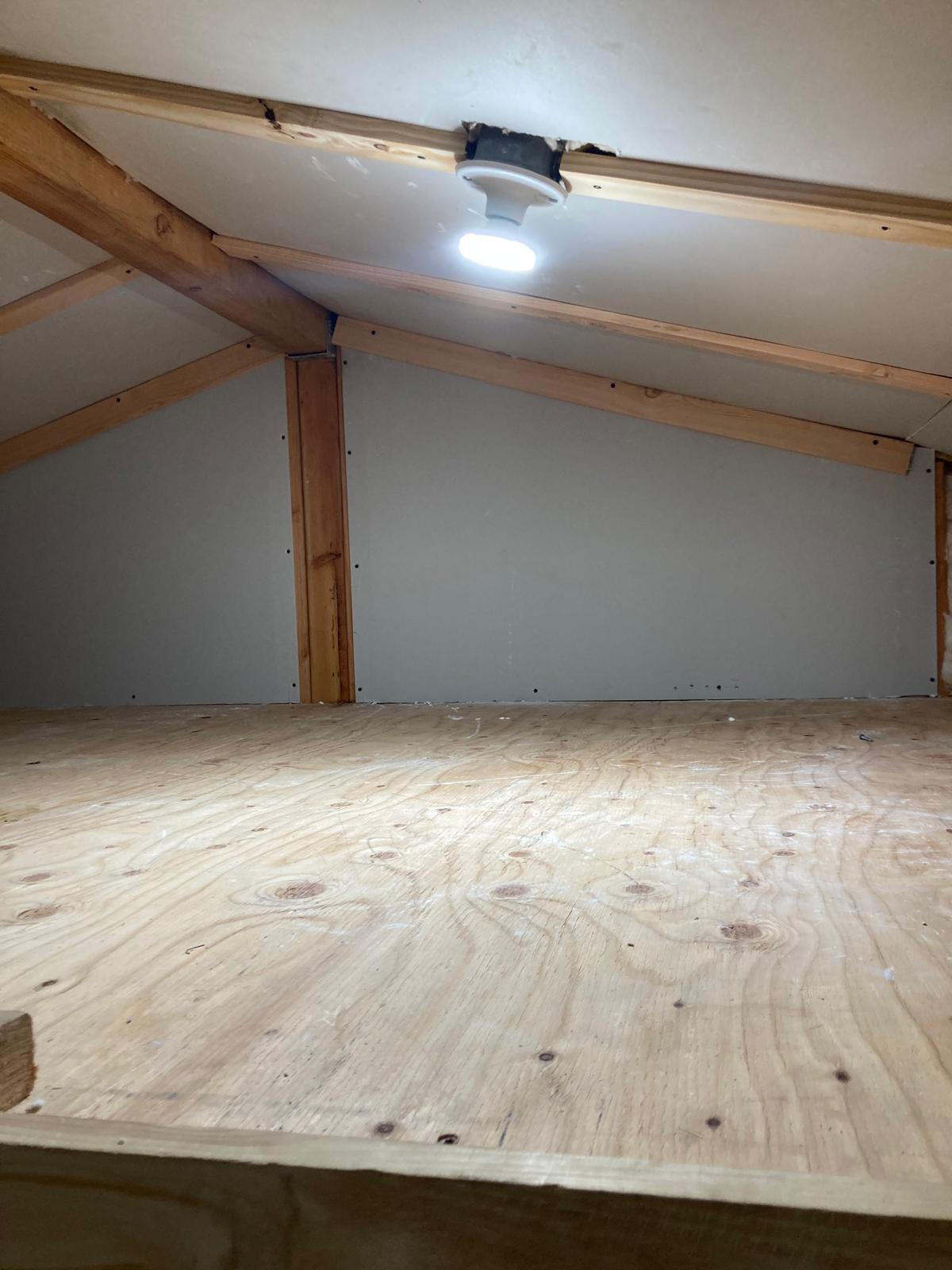 view of large attic space - 624 Bonair St