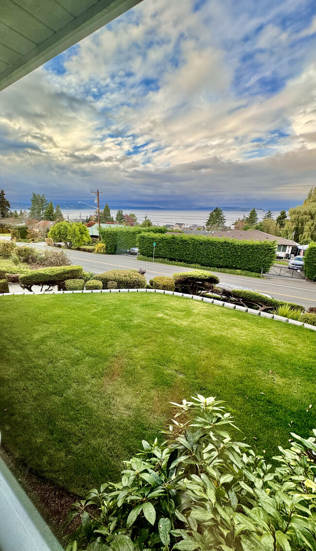 Sound View from Unit B Living Room Window - 3402 W Mukilteo Blvd