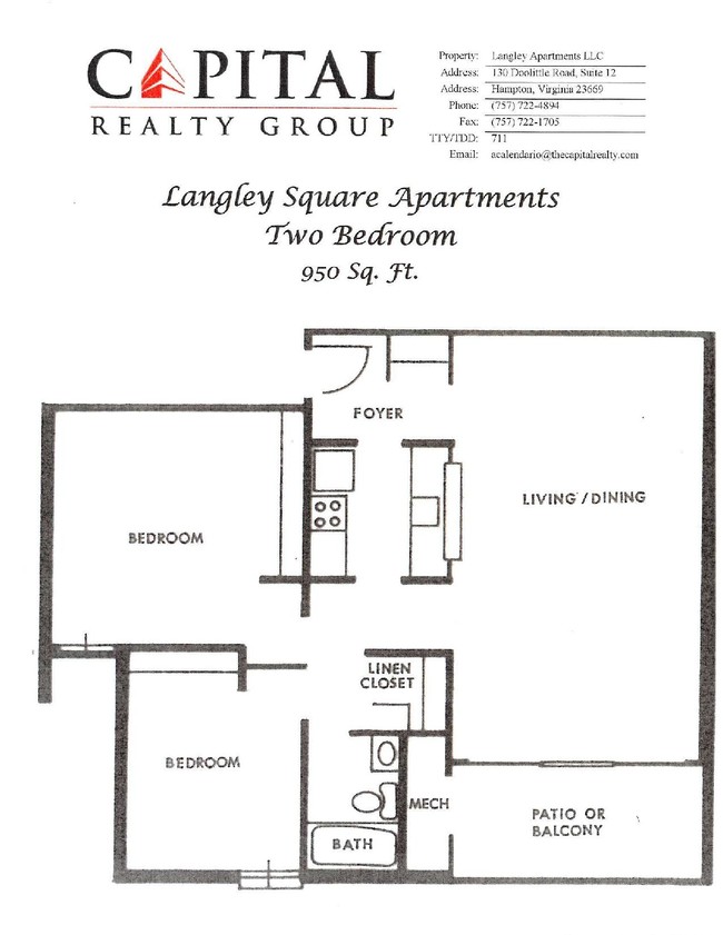 Floorplan - Langley Square Apartments