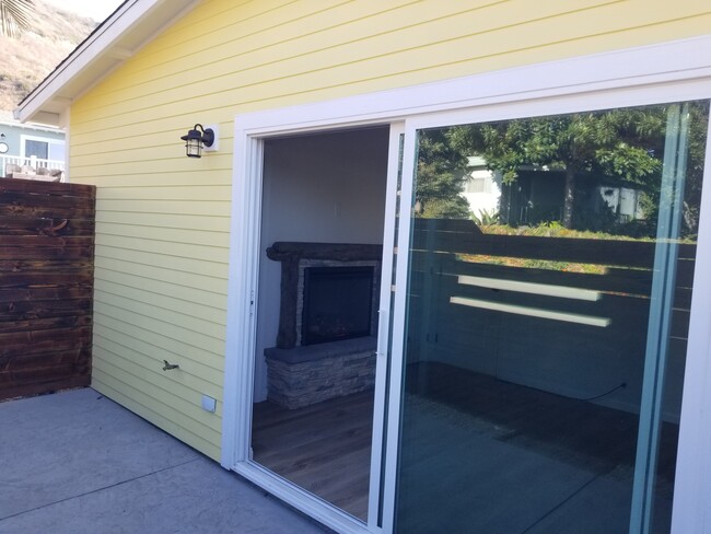 Patio from Master bedroom. Includes water spigot and electric outlet - 6832 Zelzah Ave