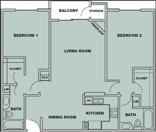 Floorplan - Parc Pointe Apartments