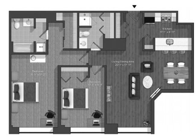 Floorplan - Walnut Street Apartments