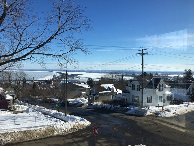 Winter View from front porch - 103 E 8th St