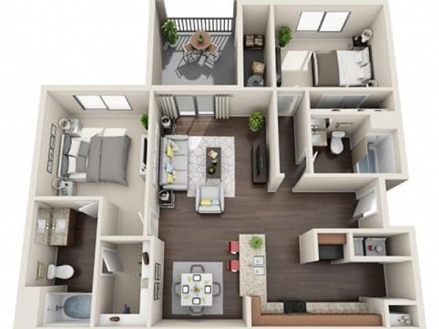 B3 Renovated floorplan - Lunaire at Estrella