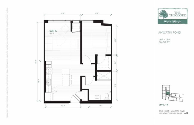 Floorplan - The Theodore Apartments 55+