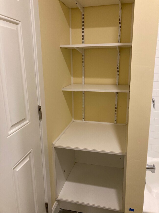 bathroom storage - 721 Corinthian Ave