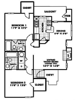 2BR/2BA - Sunset Point Apartment Homes
