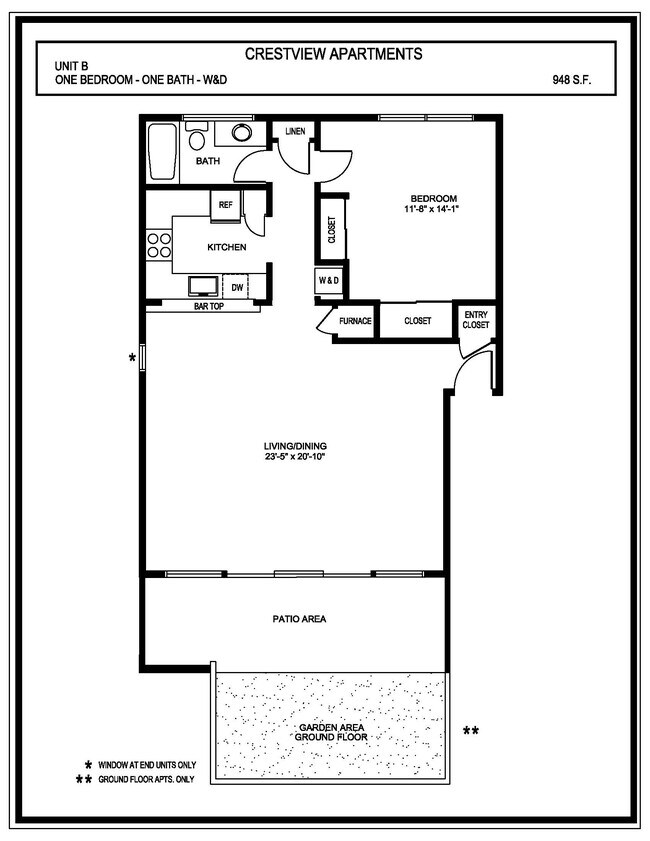 Floorplan - Crestview Apartments