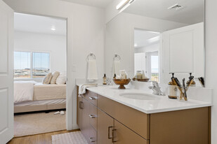 En suite Bathroom with double vainity - Sky at Brio, an Active Adult (62+) Community