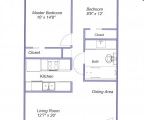 2BR/1BA - Meadowrock Apartments