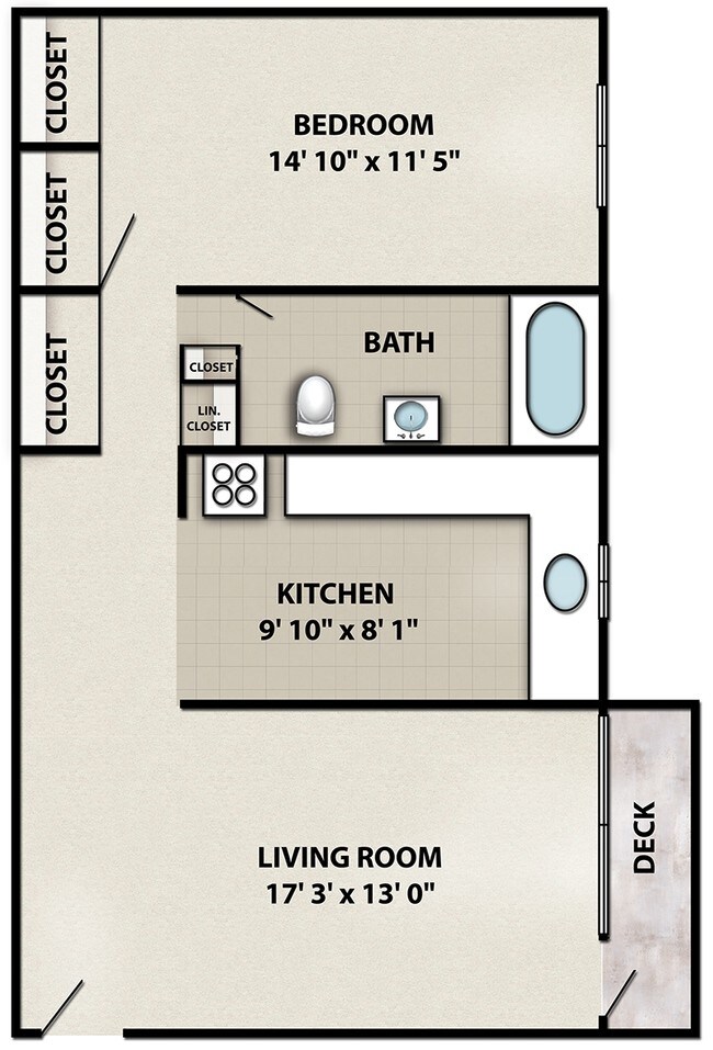 1BR/1BA - Trafalgar Gardens