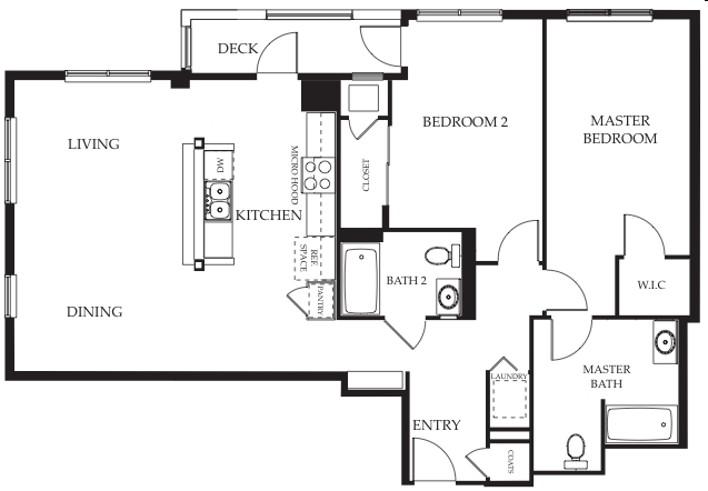 2BR/2BA - Skyline at Tamien Station Apartments