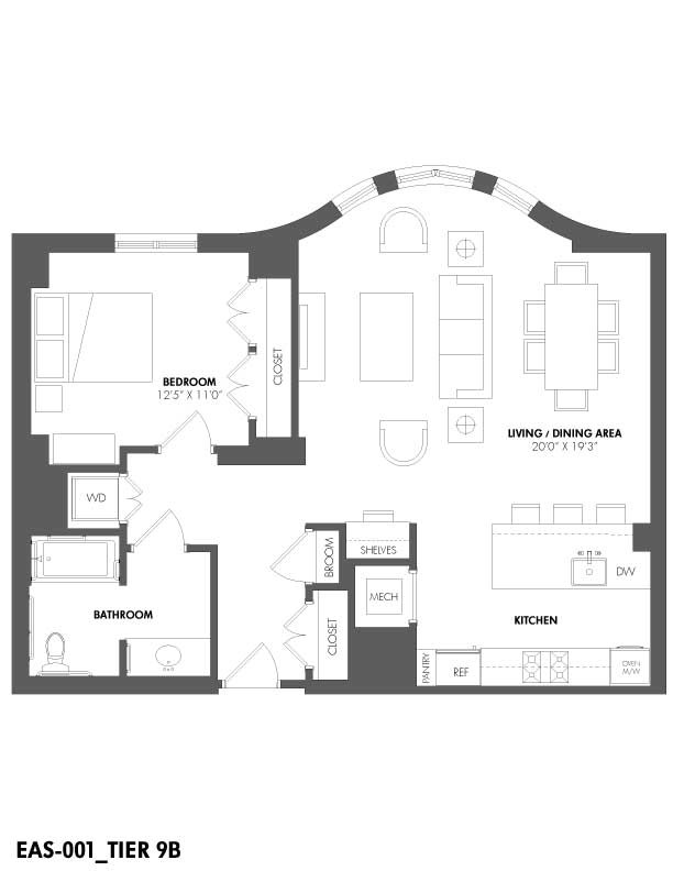 Floorplan - The Residences at Eastern Market