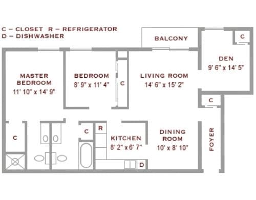 3 bed 2 bath - Pheasant Run Apartments