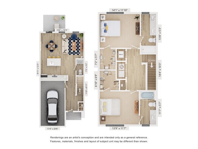Floorplan - Hamlet at Avalon Park - Homes and Townhomes for Rent