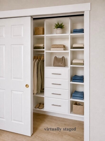 second bedroom, new spacious built out closet - 231 W Horizon Ridge Pky