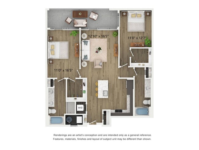 B5 Floor Plan at Cottonwood Broadway - Cottonwood Broadway