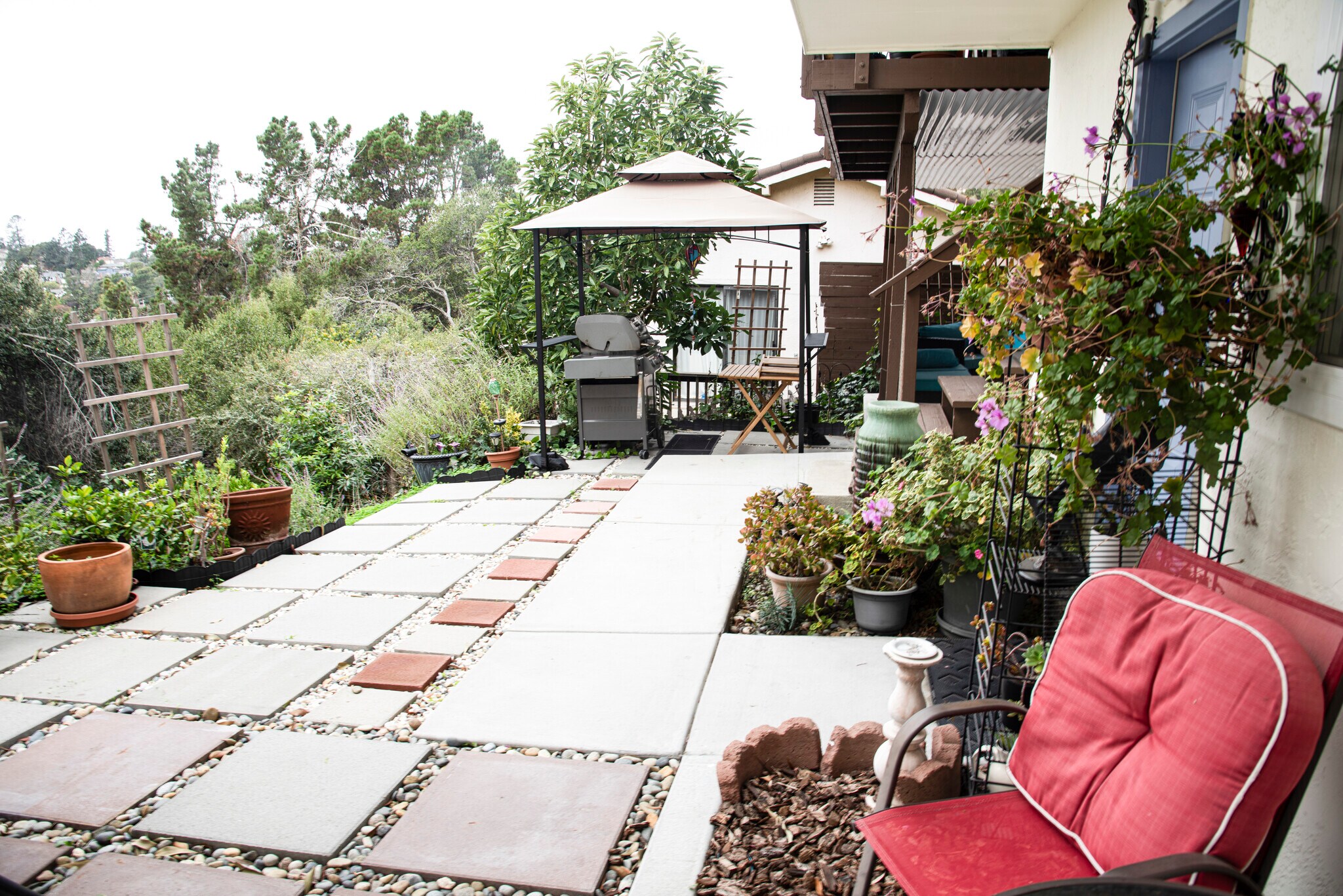 backyard with BBQ and garden - 4766 Geranium Pl