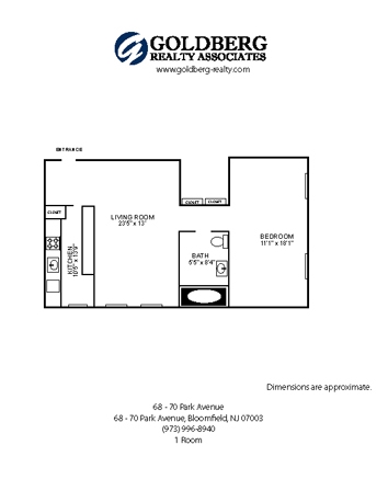 1BR/1BA - 68-70 Park Avenue Apartments