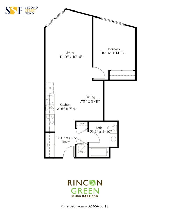B2 1B 664 SQFT - Rincon Green