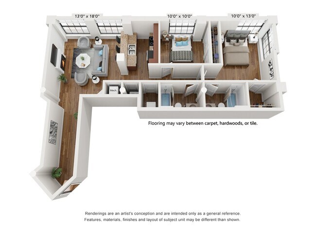 2 Bed 2 Bath - The Dill Building