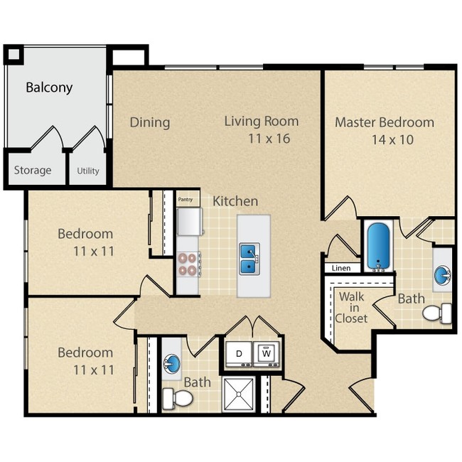Floorplan - Arterra Place Apartments