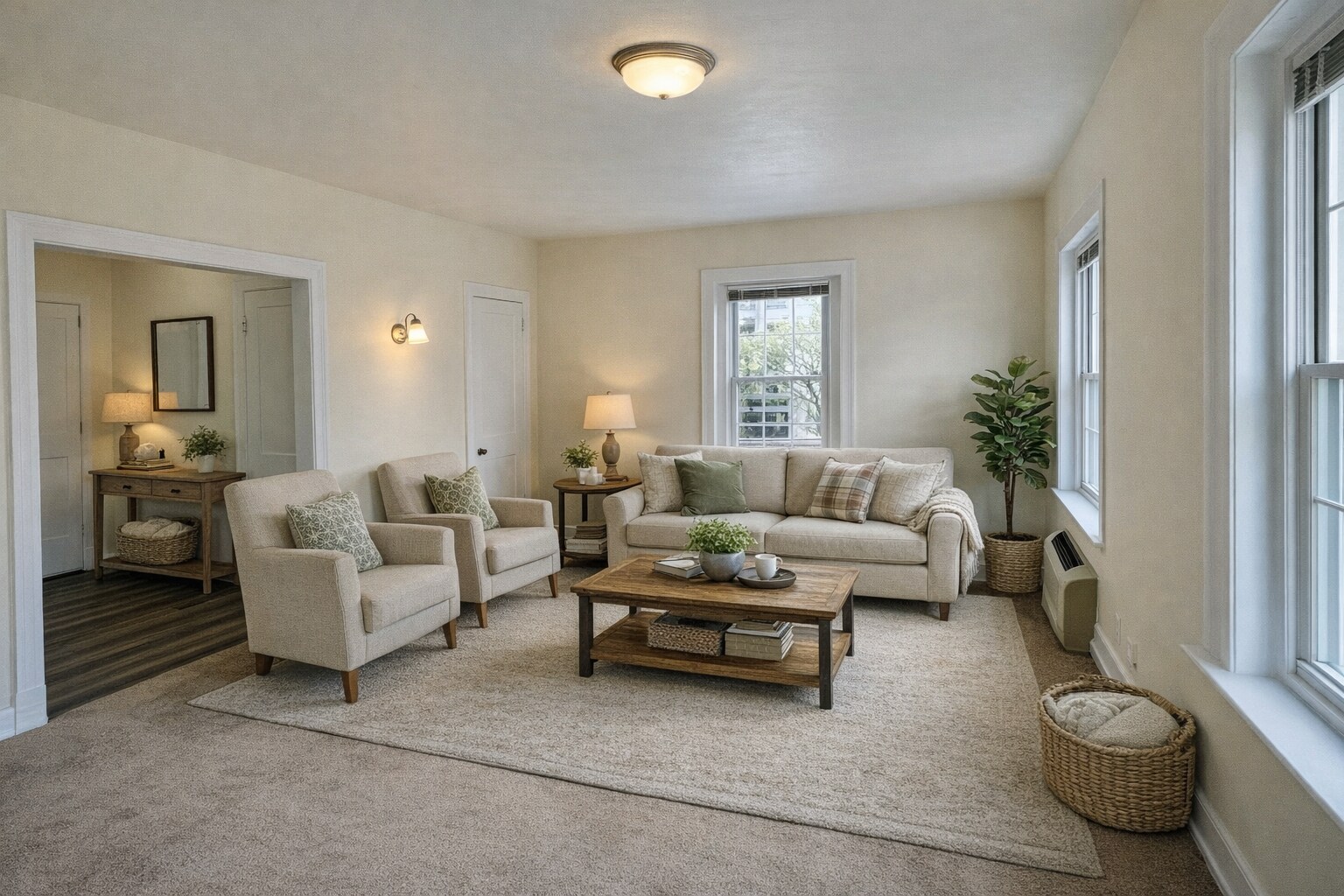 Staged Living Room - 7347 Wisconsin Ave