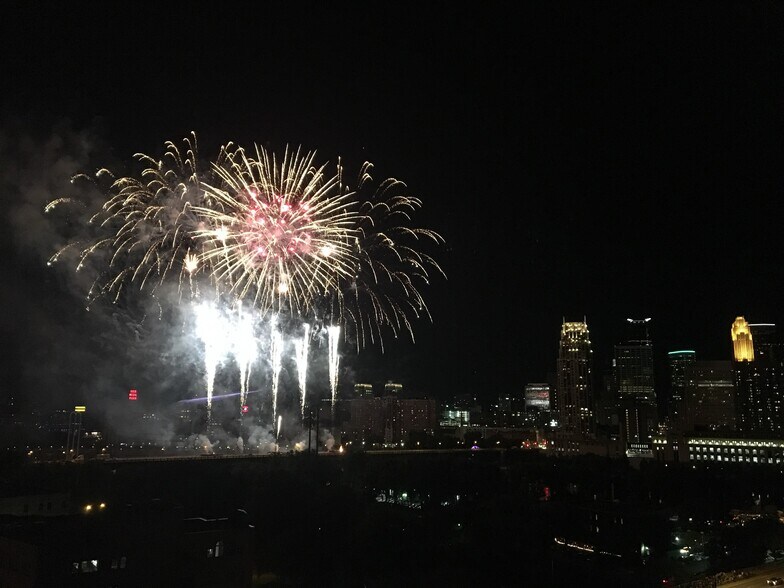 View of Aquatennial fireworks from balcony - 110 1st Ave NE