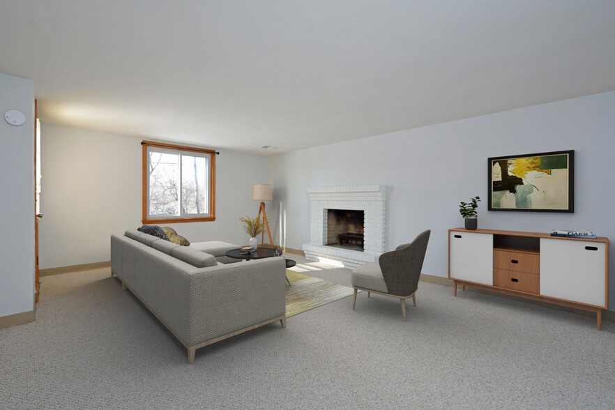 Bright walkout lower level family room (virtual staging). - 5204 Grandview Ln